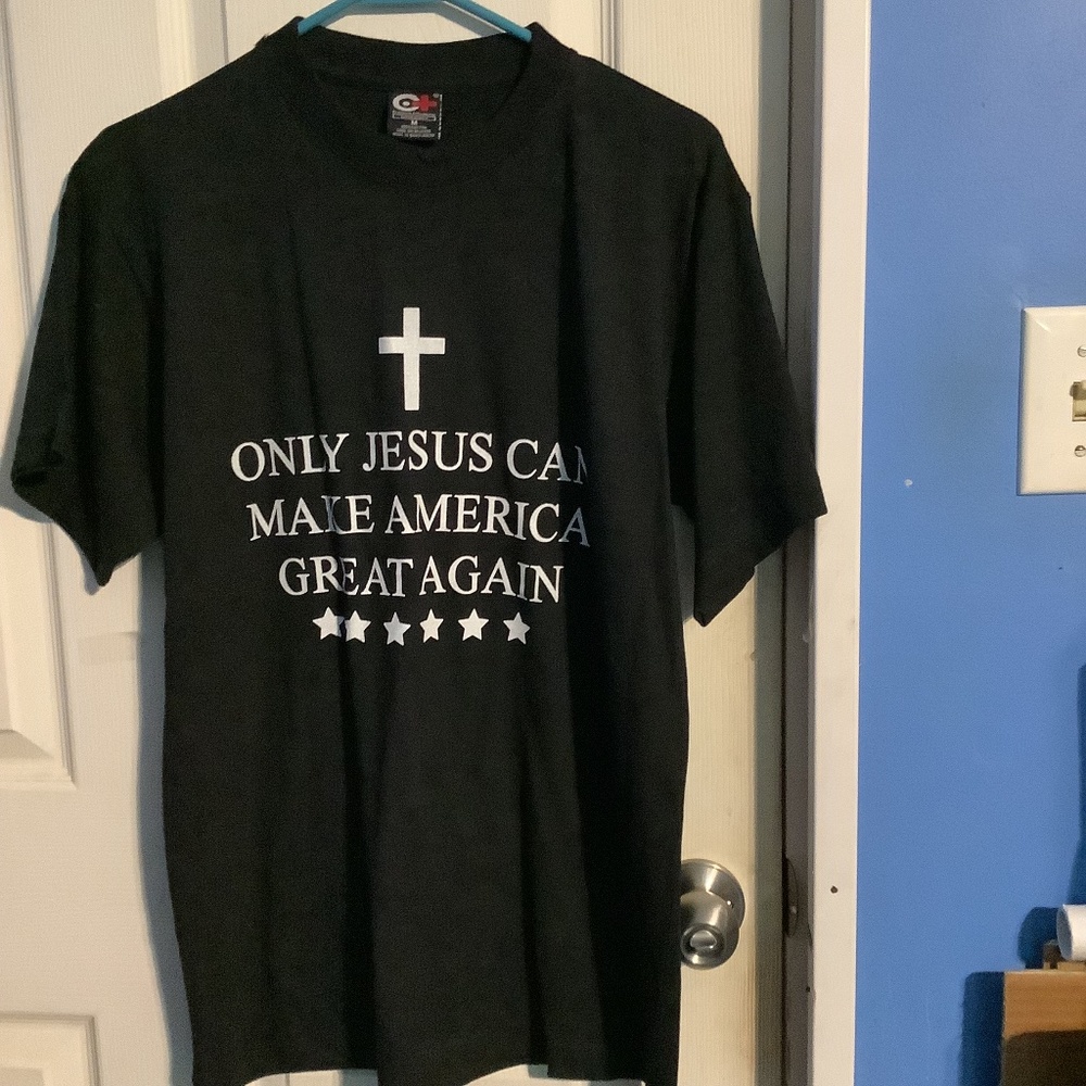 C+ Premium Activewear super heavy Jesus T-shirt Size M